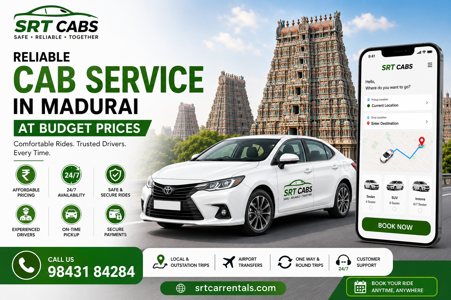 Best Cab Service in Madurai: The Complete Guide to Safe, Affordable & Comfortable Travel