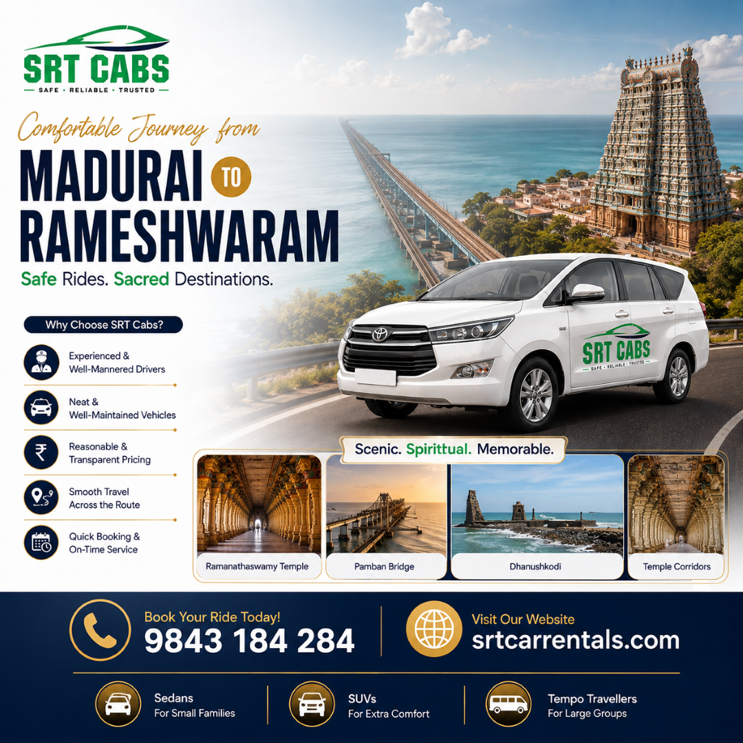 Taxi Service from Madurai to Rameshwaram: A Complete Travel Guide