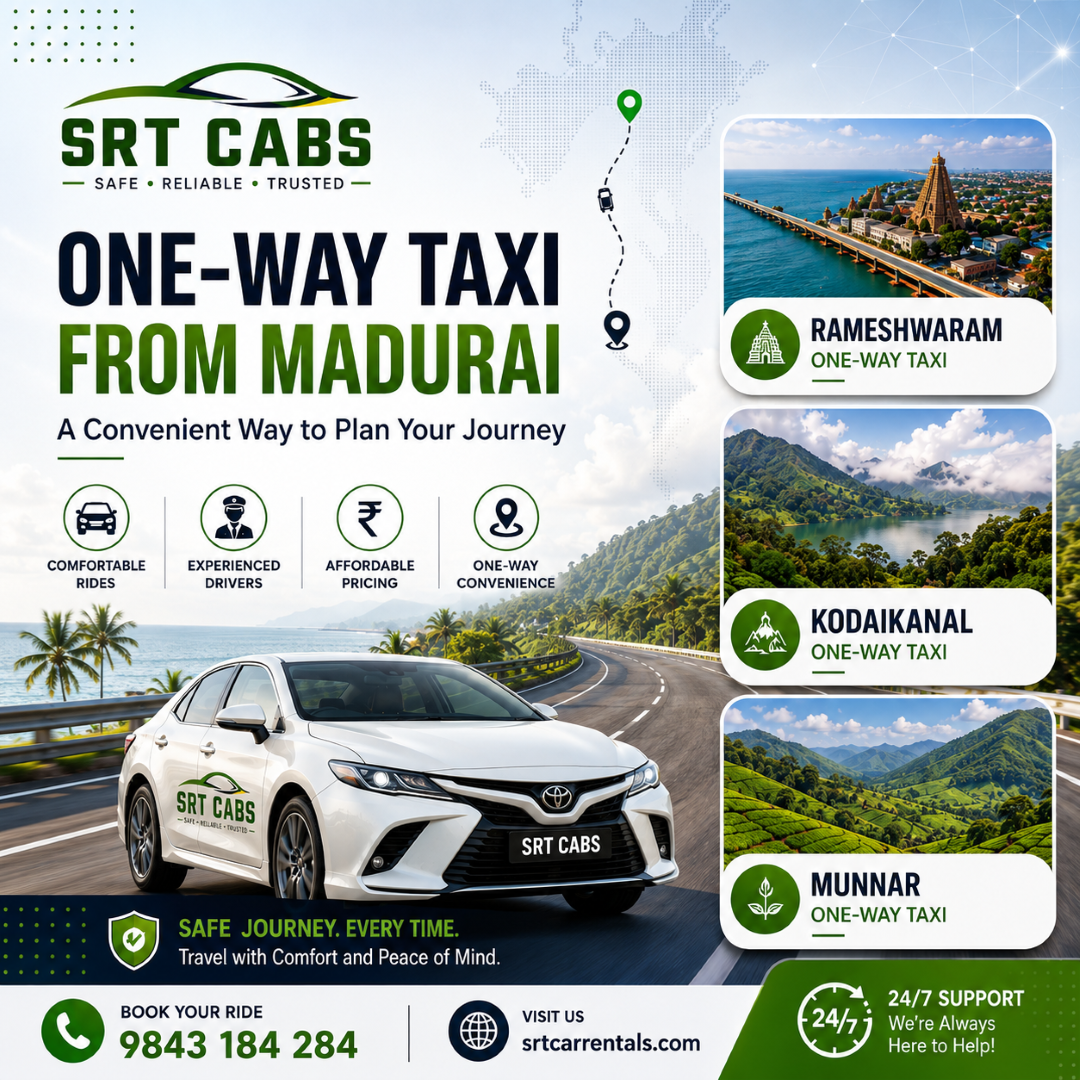 One-Way Taxi from Madurai:A Convenient Way to Plan Your Journey