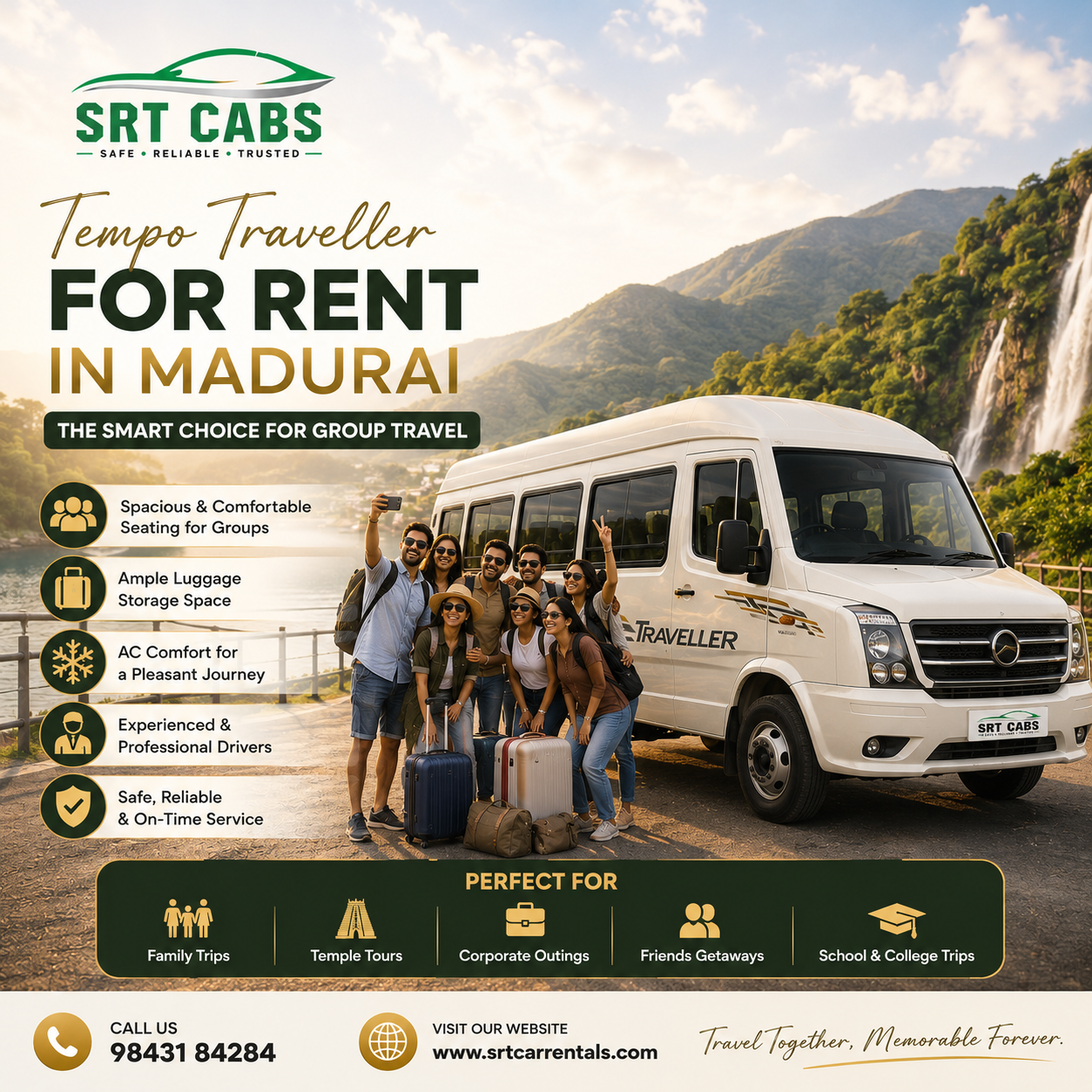 Tempo Traveller for Rent in Madurai: The Smart Choice for Group Travel 